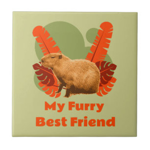 Capybara My Furry Best Friend Ceramic Tile