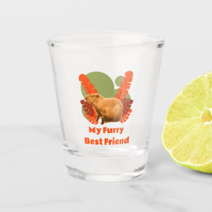 Capybara My Furry Best Friend Shot Glass