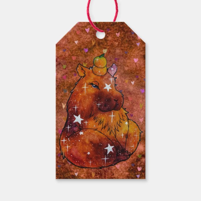Capybara named Dream Gift Tags (Front)
