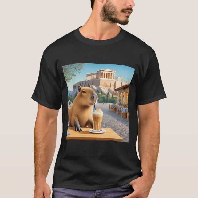 Capybara Near The Acropolis  T-Shirt (Front)