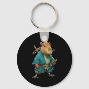 Capybara Ninja Samurai Japan Funny Japanese Graphi Key Ring