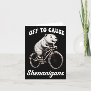 Capybara off to cause shenanigans st patricks day card
