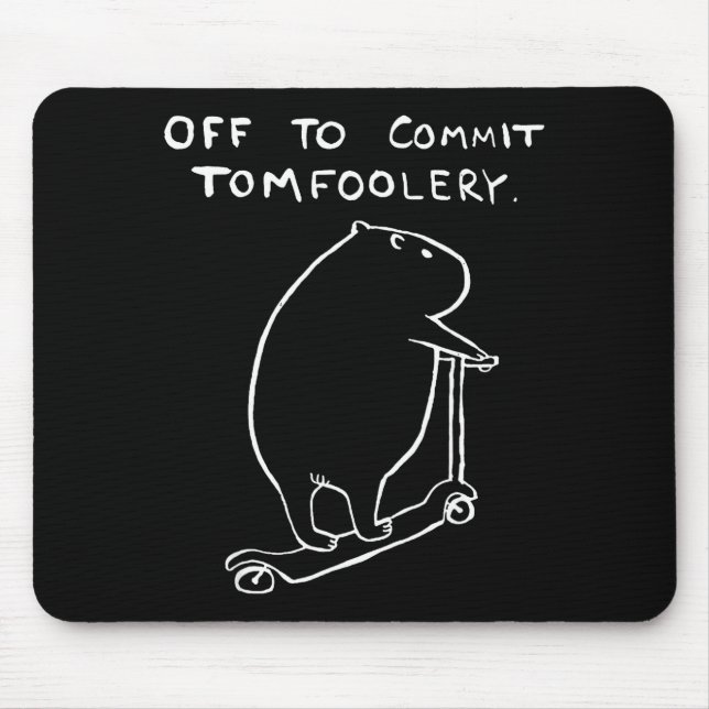 Capybara Off To Commit Tomfoolery  Mouse Pad (Front)