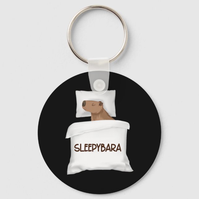 Capybara Official Sleep Pyjamas Nightgown Sleepyba Key Ring (Front)