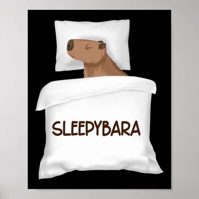 Capybara Official Sleep Pyjamas Nightgown Sleepyba Poster (Front)