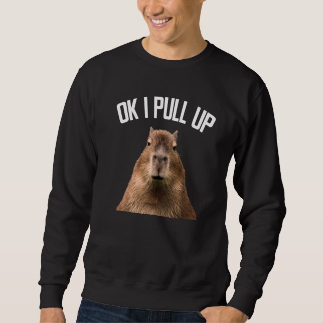 Capybara Ok I Pull Up Rodent Capybara Women Men Sweatshirt (Front)