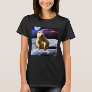 Capybara One Giant Leap On The Moon T-Shirt