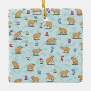 Capybara Pattern Ceramic Ornament