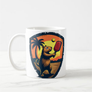 Capybara Pickleball Club EST 2026 Retro Logo Coffee Mug