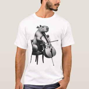 Capybara Playing Cello Cellist Cello Player T-Shirt