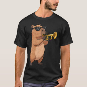 Capybara Playing Trumpet Player Marching T-Shirt
