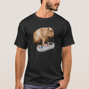 Capybara Playing Video Game Wildlife Animal Capyba T-Shirt