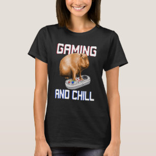 Capybara Playing Video Game Wildlife Animal Capyba T-Shirt