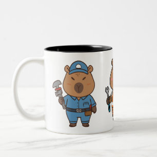 Capybara Plumber Mug Funny Plumbing Coffee Cup
