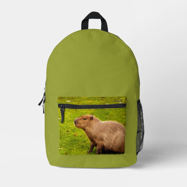 Capybara Printed Backpack (Front)