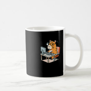 Capybara Programmer Working On The Computer Sticke Coffee Mug