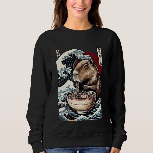 Capybara Ramen Noodle Japanese Kawaii Capybaras Sweatshirt (Front)