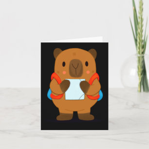 Capybara Ready To School Card