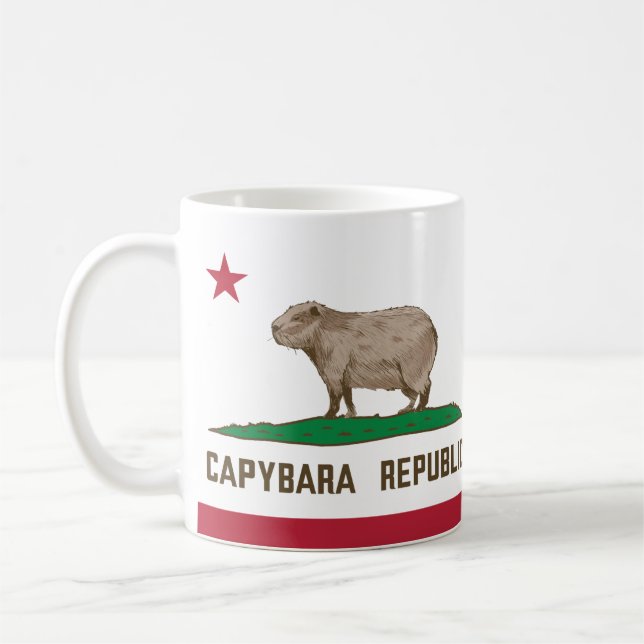 Capybara Republic Flag Coffee Mug (Left)