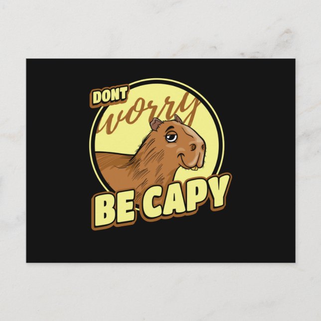 Capybara Retro Capibara Postcard (Front)
