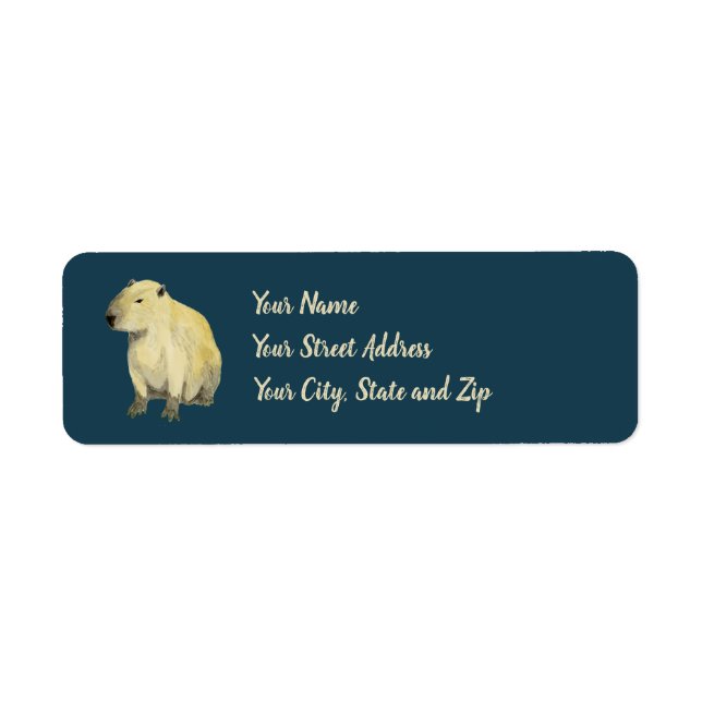 Capybara Return Address Label (Front)
