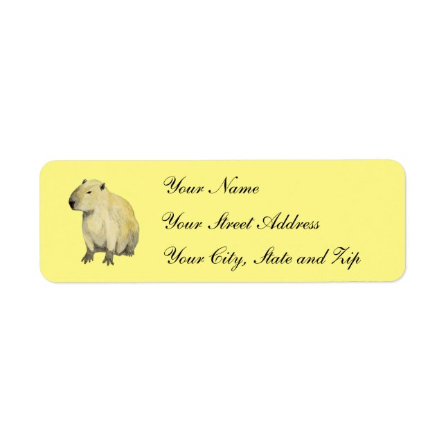 Capybara Return Address Label (Front)