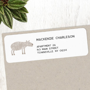 Capybara Return Address Label