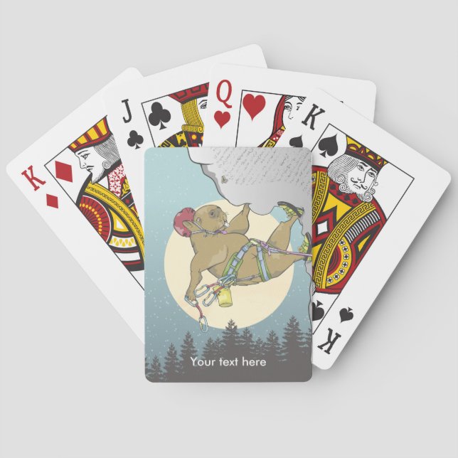 Capybara rock climbing playing cards (Back)
