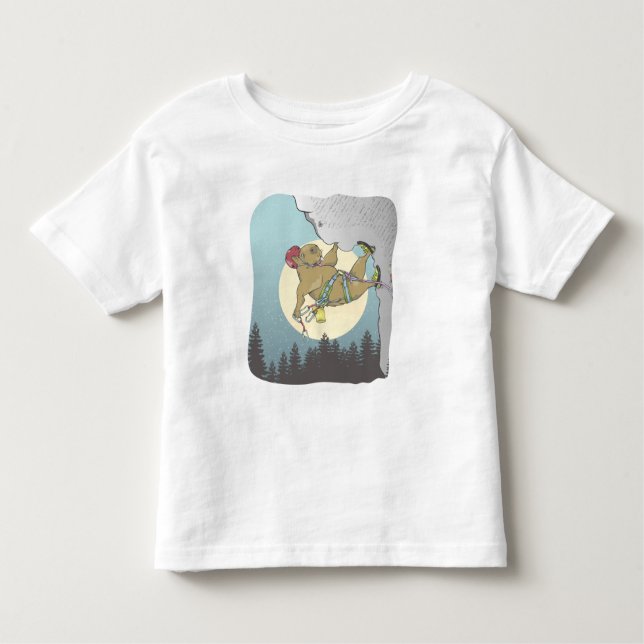 Capybara rock climbing toddler T-Shirt (Front)