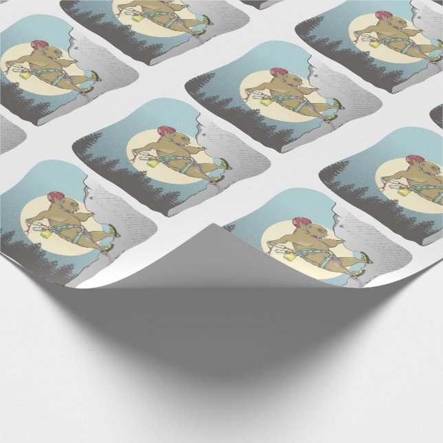 Capybara rock climbing wrapping paper (Corner)