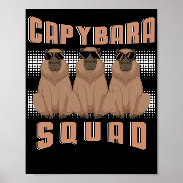 Capybara Rodent Animal Squad Poster (Front)