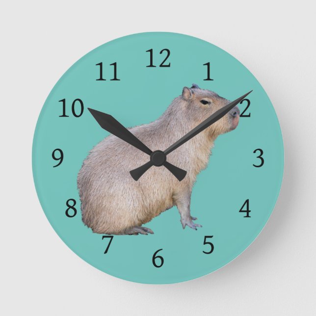 Capybara Round Clock (Front)