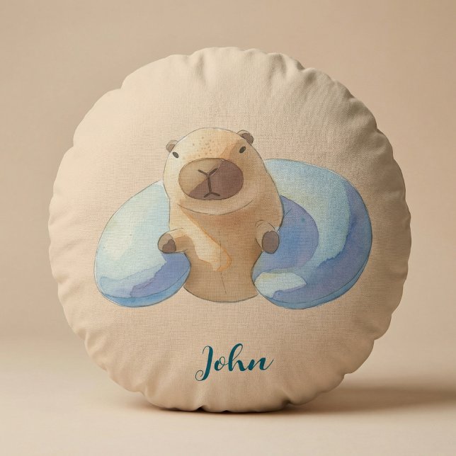 Capybara Round Pillow – for Little Capybara Fans (Creator Uploaded)