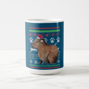 Capybara Santa-Claus Ugly Christmas Sweater Holida Coffee Mug