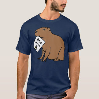 Capybara says Bee Mine on Valentines Day T-Shirt