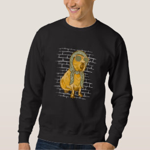 Capybara Scarf Sunglasses  Guinea Pig Animal Capyb Sweatshirt