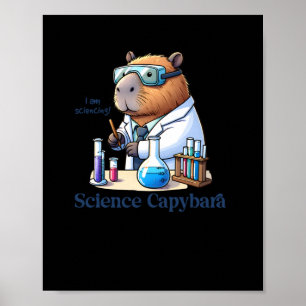 Capybara Scientist I'm Doing Science! Sticker Poster