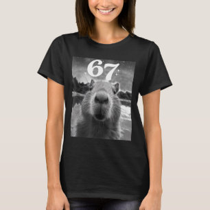 Capybara Selfie With 67 Meme Capy Graphic For Men T-Shirt