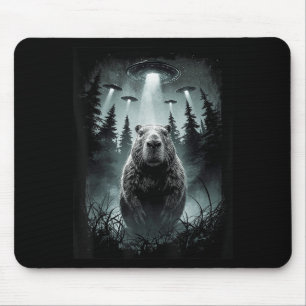 Capybara Selfie With Alien Ufo Funny Capybara Gift Mouse Pad