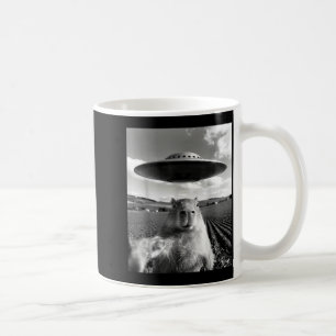 Capybara Selfie With Ufo Funny Capybara Gifts Capy Coffee Mug