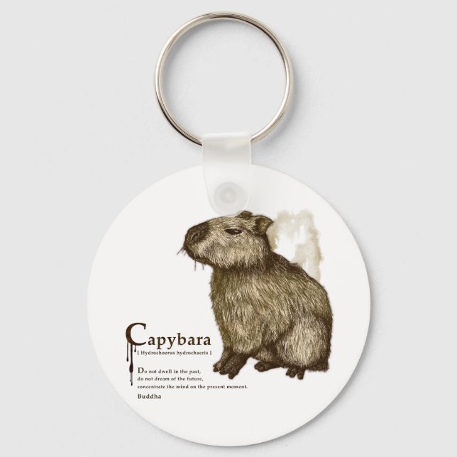 capybara - sepia key ring (Front)