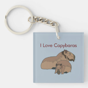 Capybara Shirt Key Ring