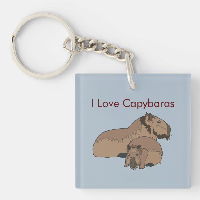 Capybara Shirt Key Ring (Front)