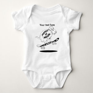 Capybara Skateboard Ollie Baby Bodysuit