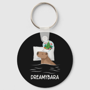 Capybara Sleep Night Xmas Rodent Christmas Dream C Key Ring