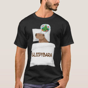 Capybara Sleep Night Xmas Rodent Christmas Dream S T-Shirt