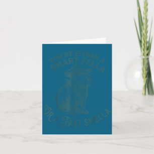Capybara Smart Fella Fart Smella Funny Cowboy Humo Thank You Card