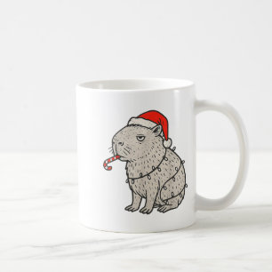 Capybara Smoking Christmas Ugly Cigarette Gen Z Coffee Mug