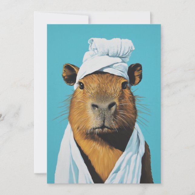 Capybara Spa Day Invitation (Front)