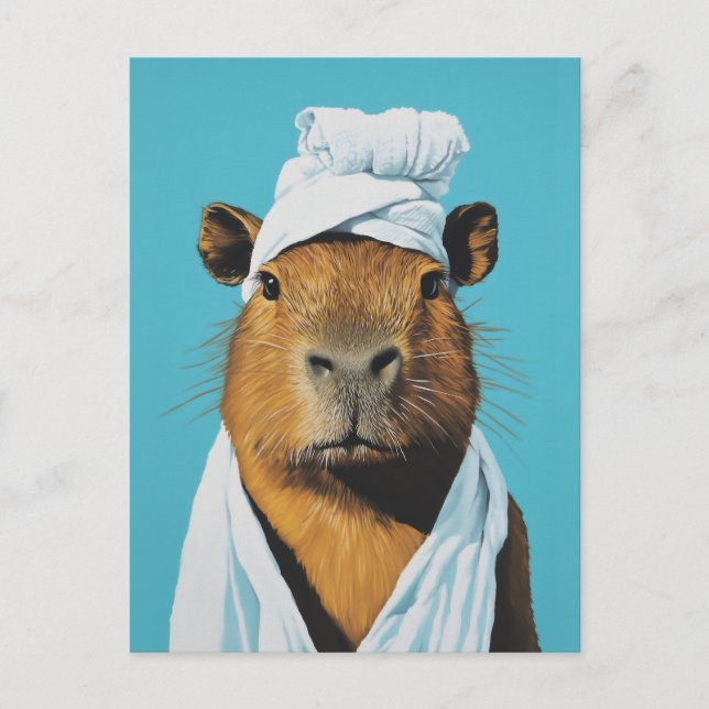 Capybara Spa Day Postcard (Front)